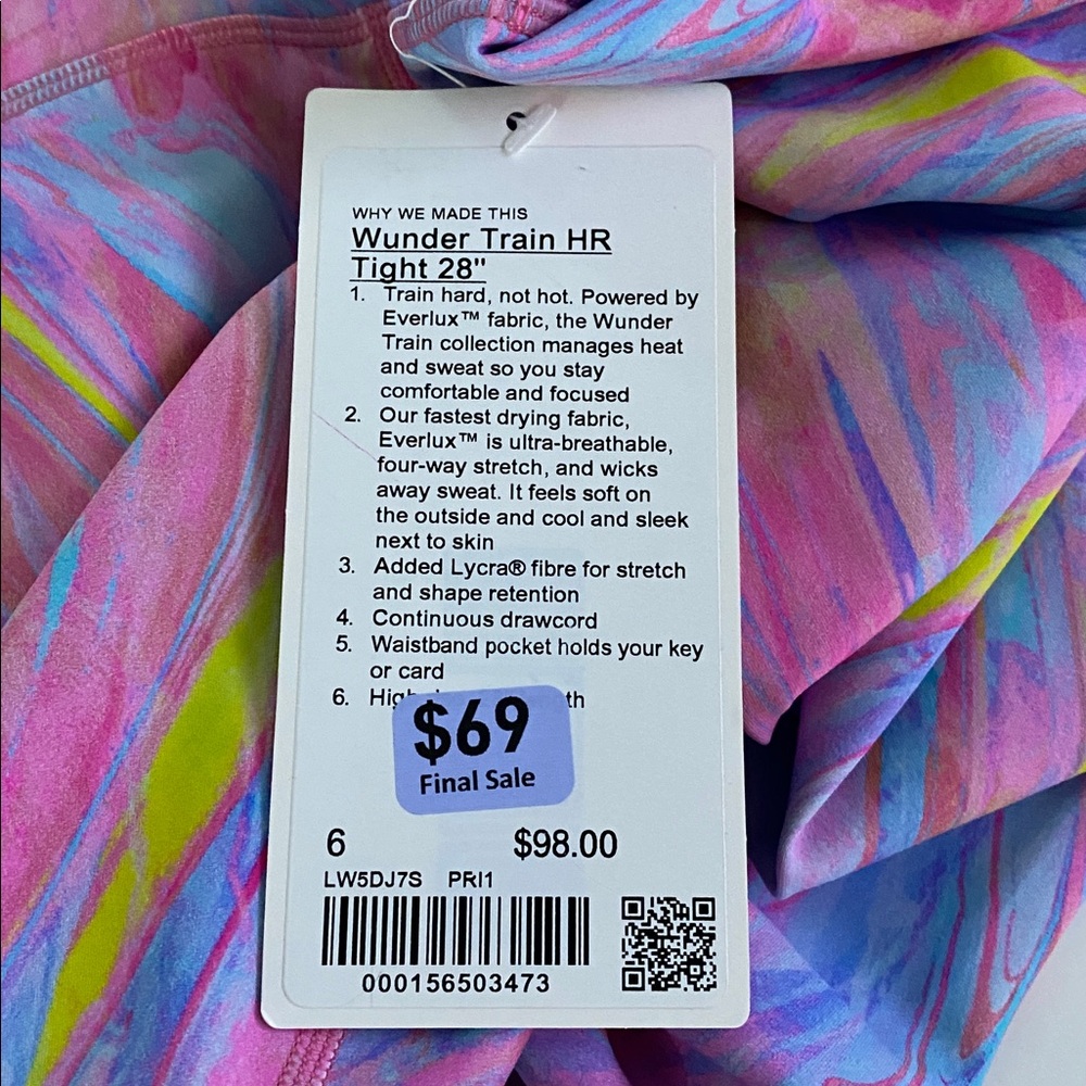 Lululemon - Wunder Train High Rise Tight 28” - NWT - Picture 5 of 7